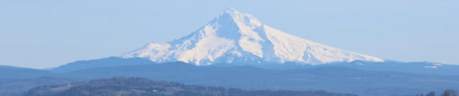 Mt. Hood, as seen from the Columbia River.